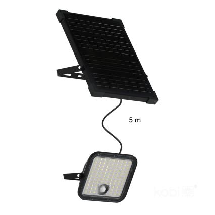 LED Spoljašnji solarni reflektor sa senzorom LED/30W/6,4V IP65 3000/4000K + Daljinski upravljač
