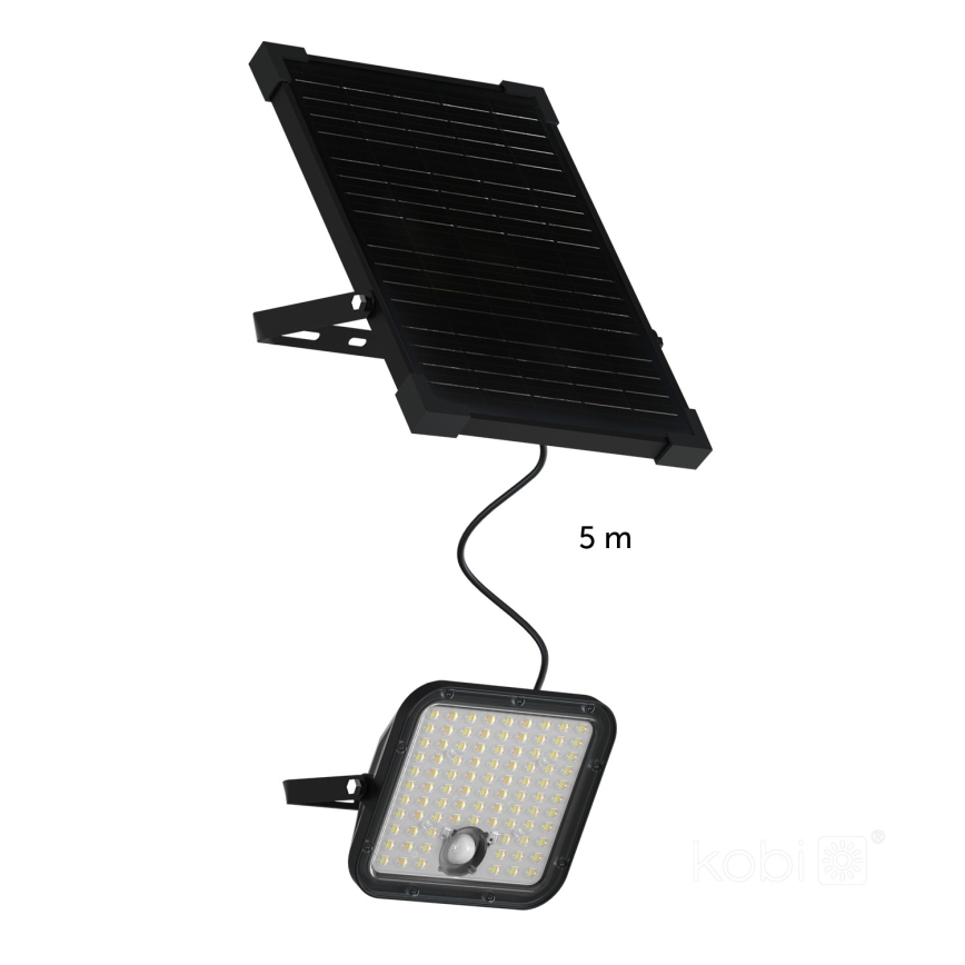 LED Spoljašnji solarni reflektor sa senzorom LED/30W/6,4V IP65 3000/4000K + Daljinski upravljač