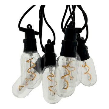 LED spoljna dekorativna girlanda 6xLED/0,6W/230V 4,5 m IP44 crna