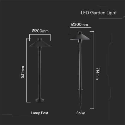 LED Spoljna lampa 2u1 LED/7W/230V IP65 3000K