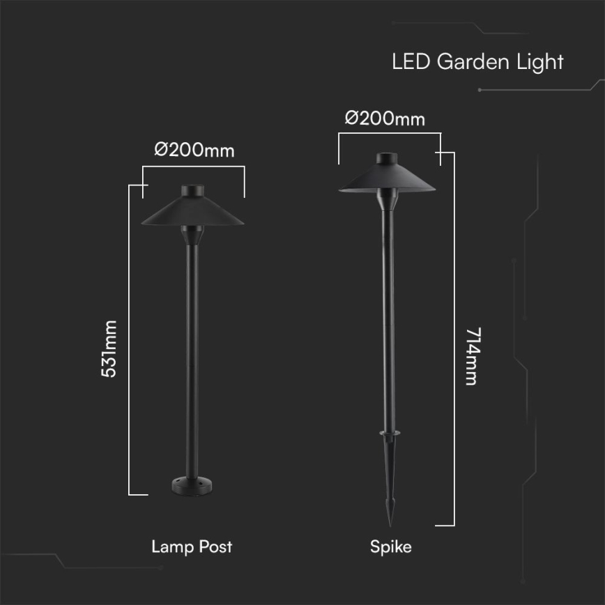LED Spoljna lampa 2u1 LED/7W/230V IP65 3000K