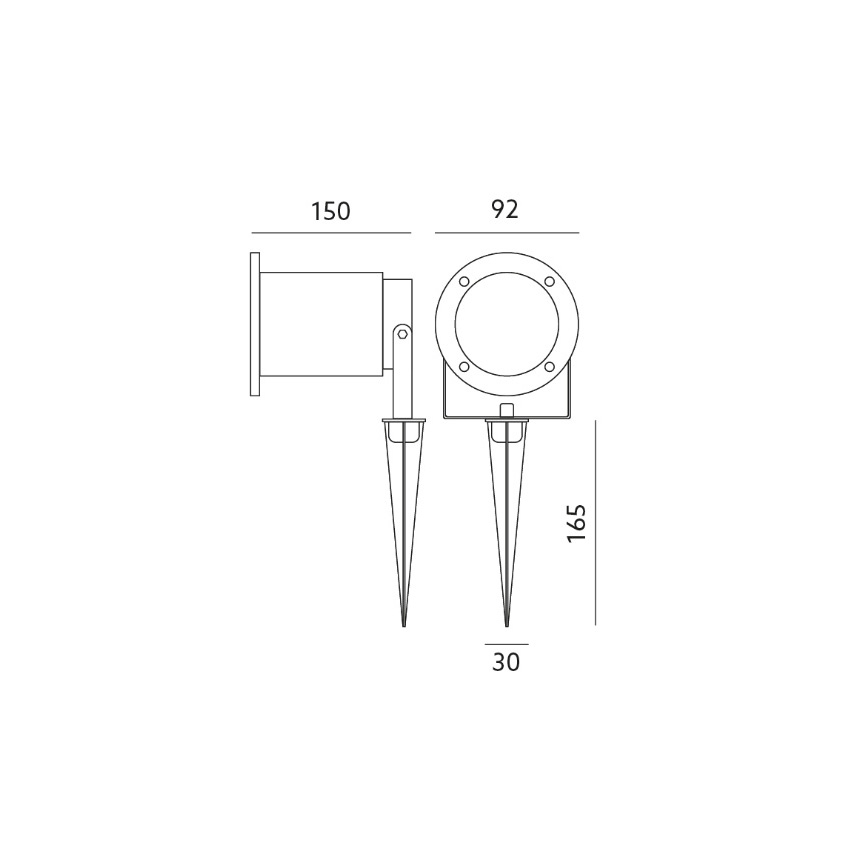 LED Spoljna lampa BLAKE 2 GU10/6W/230V IP65