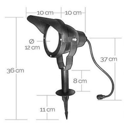 LED Spoljna lampa EASY CONNECT 1xGU10/10W/230V IP67 crno