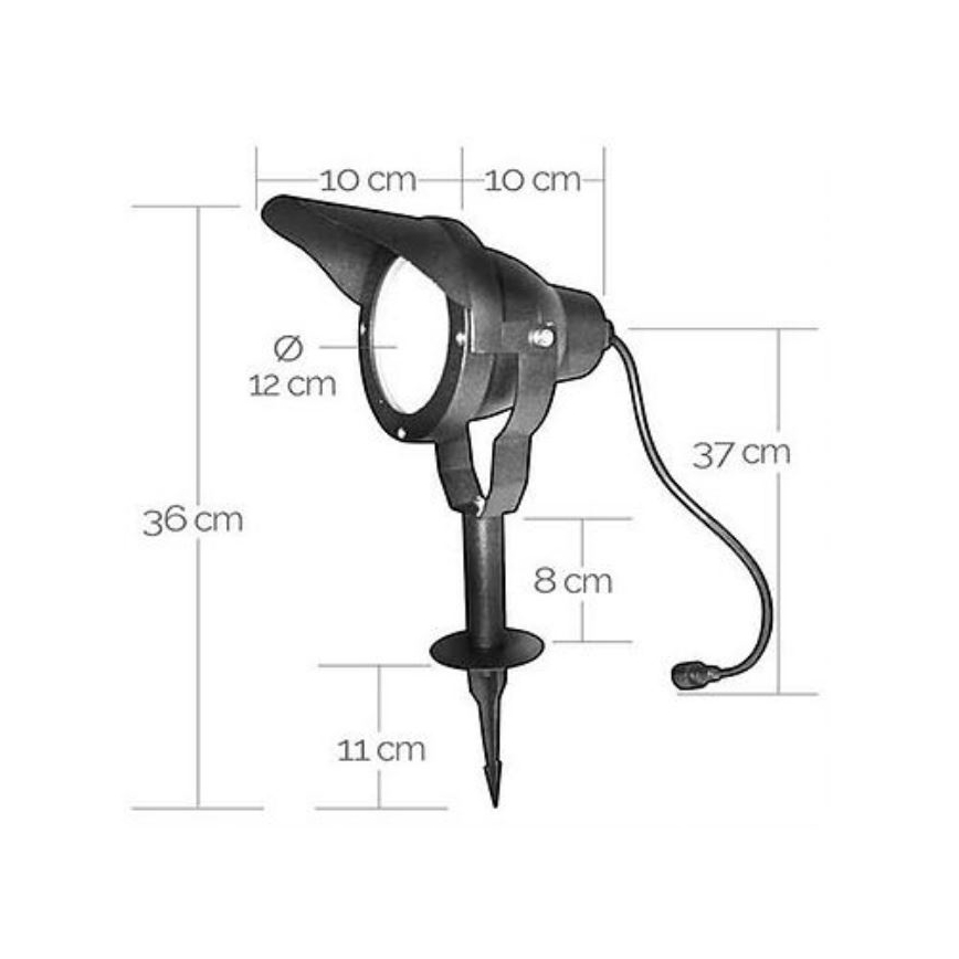 LED Spoljna lampa EASY CONNECT 1xGU10/10W/230V IP67 crno