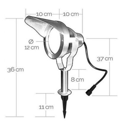 LED Spoljna lampa EASY CONNECT 1xGU10/10W/230V IP67 mat krom