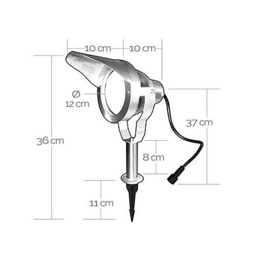 LED Spoljna lampa EASY CONNECT 1xGU10/10W/230V IP67 mat krom