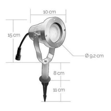 LED Spoljna lampa EASY CONNECT 1xGU10/4W/230V IP67 mat krom