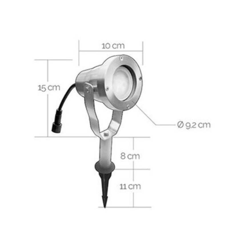 LED Spoljna lampa EASY CONNECT 1xGU10/4W/230V IP67 mat krom