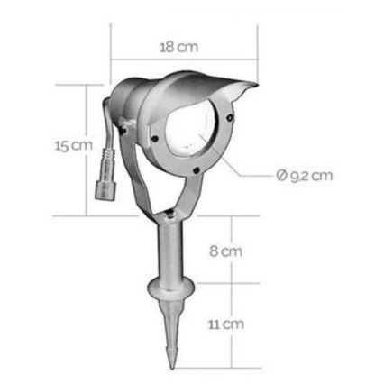 LED Spoljna lampa EASY CONNECT 1xGU10/6,5W/230V IP67 mat krom