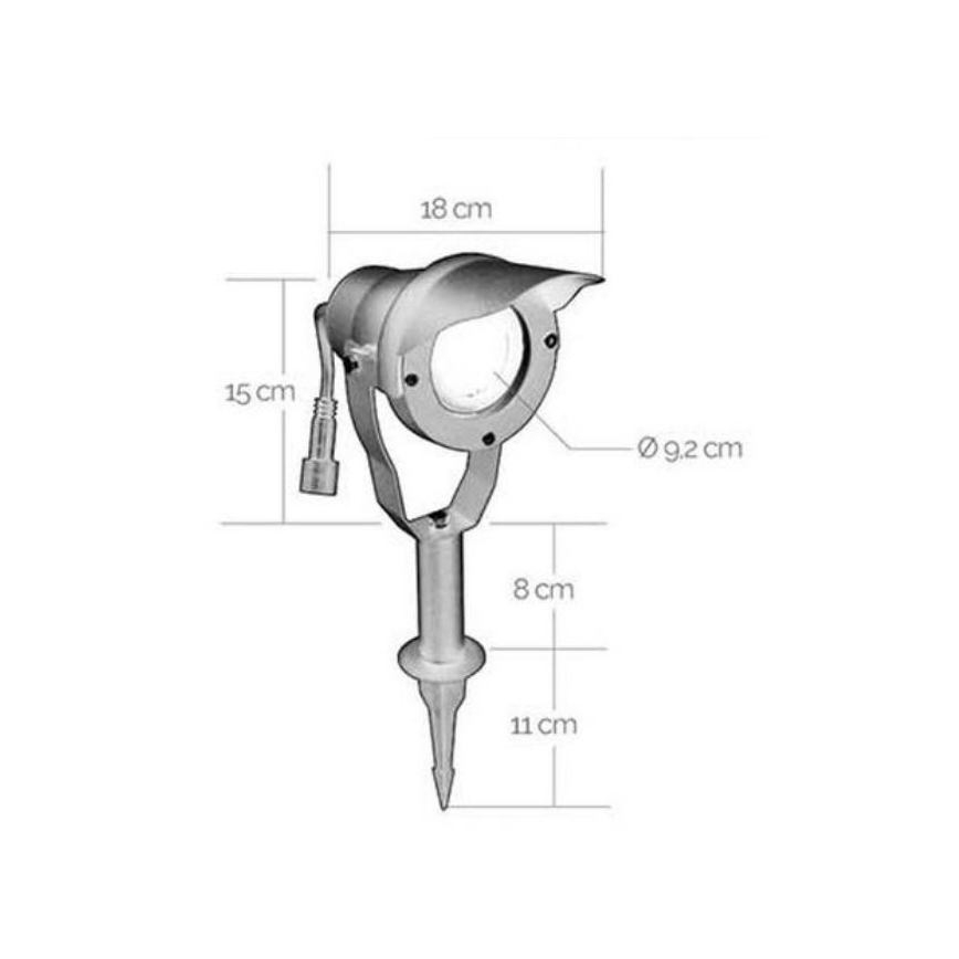 LED Spoljna lampa EASY CONNECT 1xGU10/6,5W/230V IP67 mat krom
