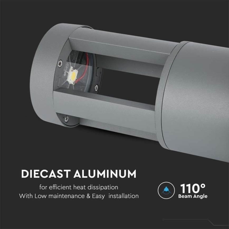 LED Spoljna lampa LED/10W/230V 25cm 3000K IP65 sivo
