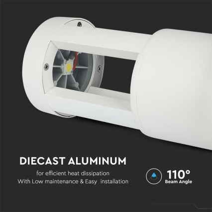 LED Spoljna lampa LED/10W/230V 25cm 4000K IP65 bela