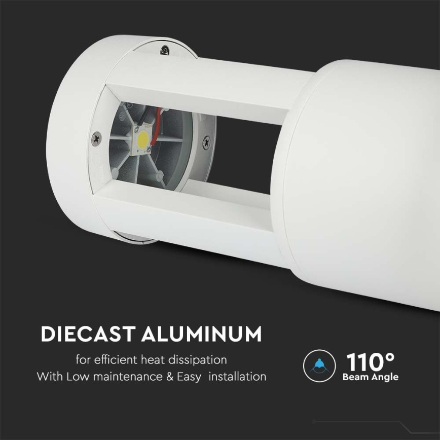 LED Spoljna lampa LED/10W/230V 25cm 4000K IP65 bela