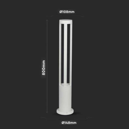 LED Spoljna lampa LED/10W/230V 80cm 3000K IP65 bela