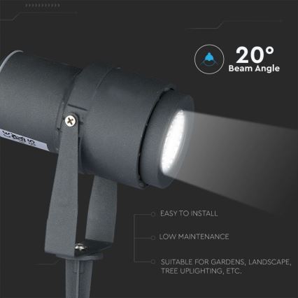LED Spoljna lampa LED/12W/100-240V IP65 3000K sivo