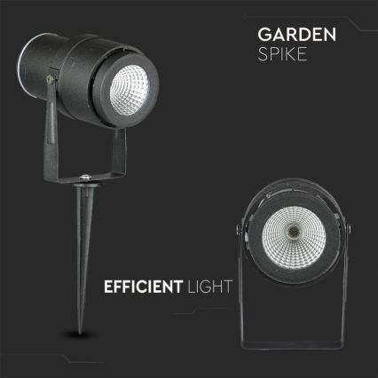LED Spoljna lampa LED/12W/100-240V IP65 4000K crno