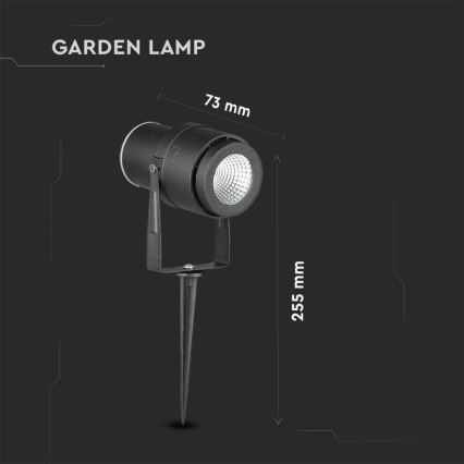 LED Spoljna lampa LED/12W/100-240V IP65 4000K crno
