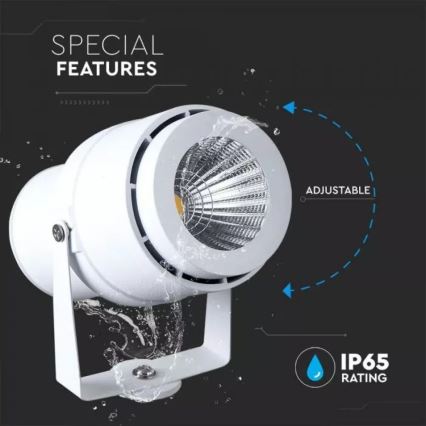 LED Spoljna lampa LED/12W/100-240V IP65 bela - zeleno svetlo