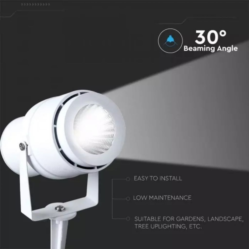 LED Spoljna lampa LED/12W/100-240V IP65 bela - zeleno svetlo