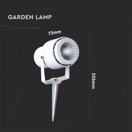 LED Spoljna lampa LED/12W/100-240V IP65 bela - zeleno svetlo