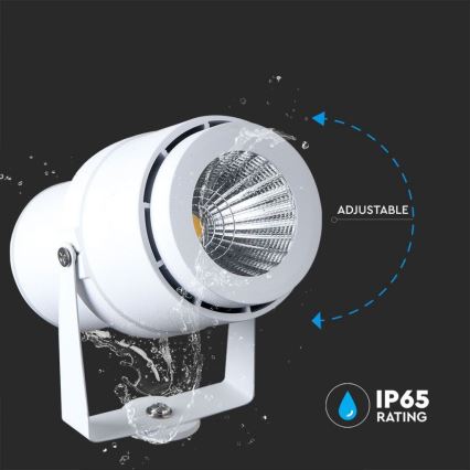 LED Spoljna lampa LED/12W/110-240V IP65 3000K bela