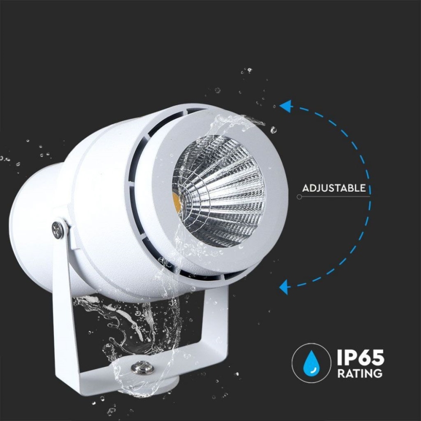 LED Spoljna lampa LED/12W/110-240V IP65 3000K bela
