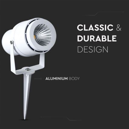 LED Spoljna lampa LED/12W/110-240V IP65 3000K bela
