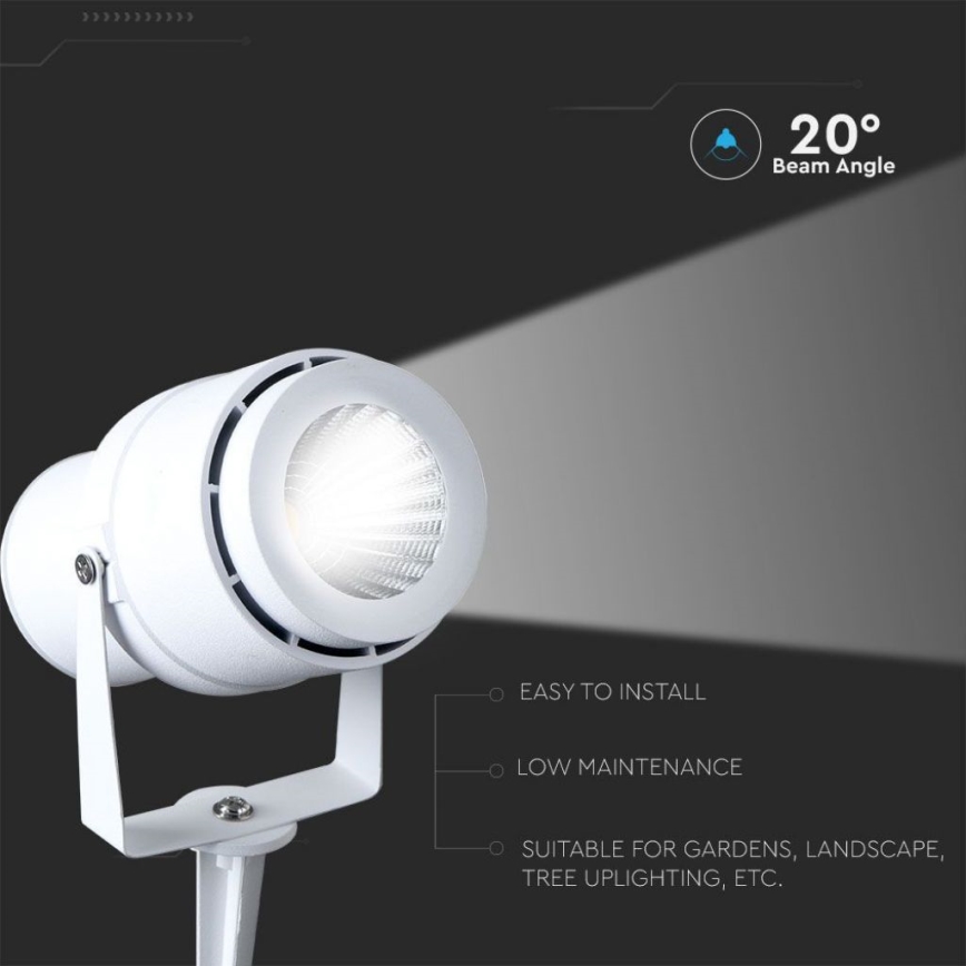 LED Spoljna lampa LED/12W/110-240V IP65 3000K bela