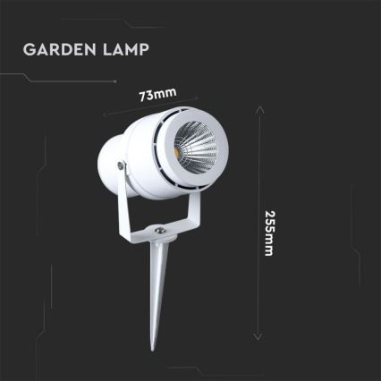 LED Spoljna lampa LED/12W/110-240V IP65 3000K bela