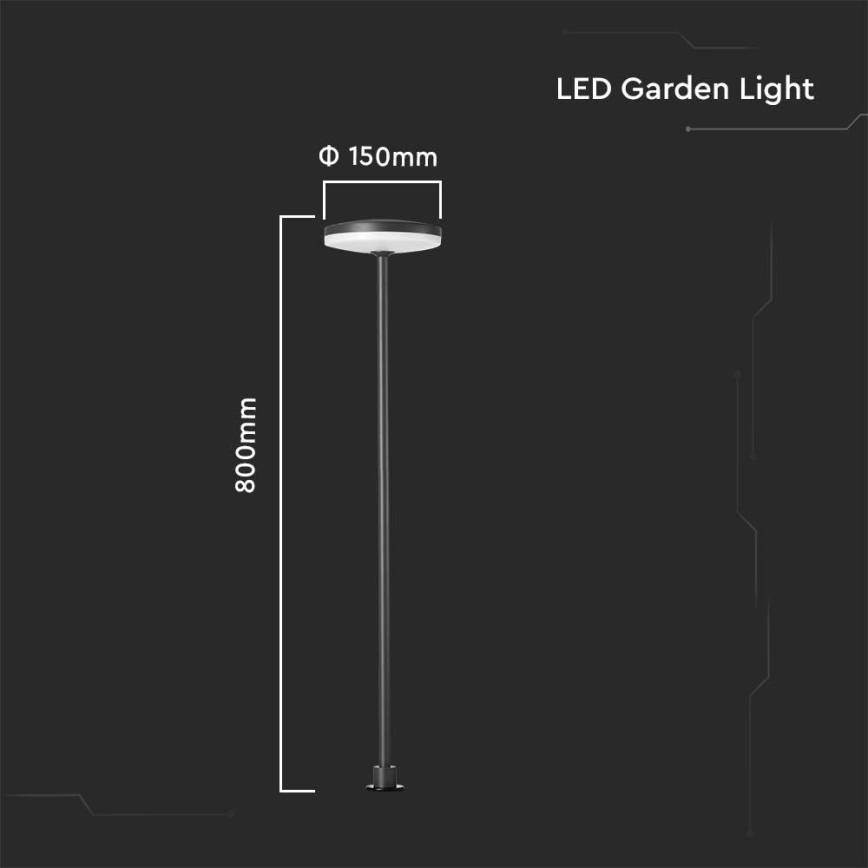 LED Spoljna lampa LED/12W/230V 3000K IP65 antracit