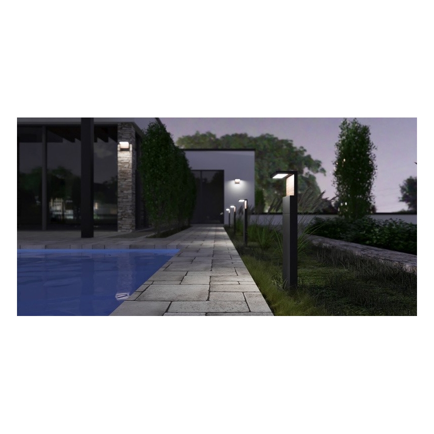LED Spoljna lampa NATURA LED/12W/230V 4000K 60 cm IP65 braon/antracit