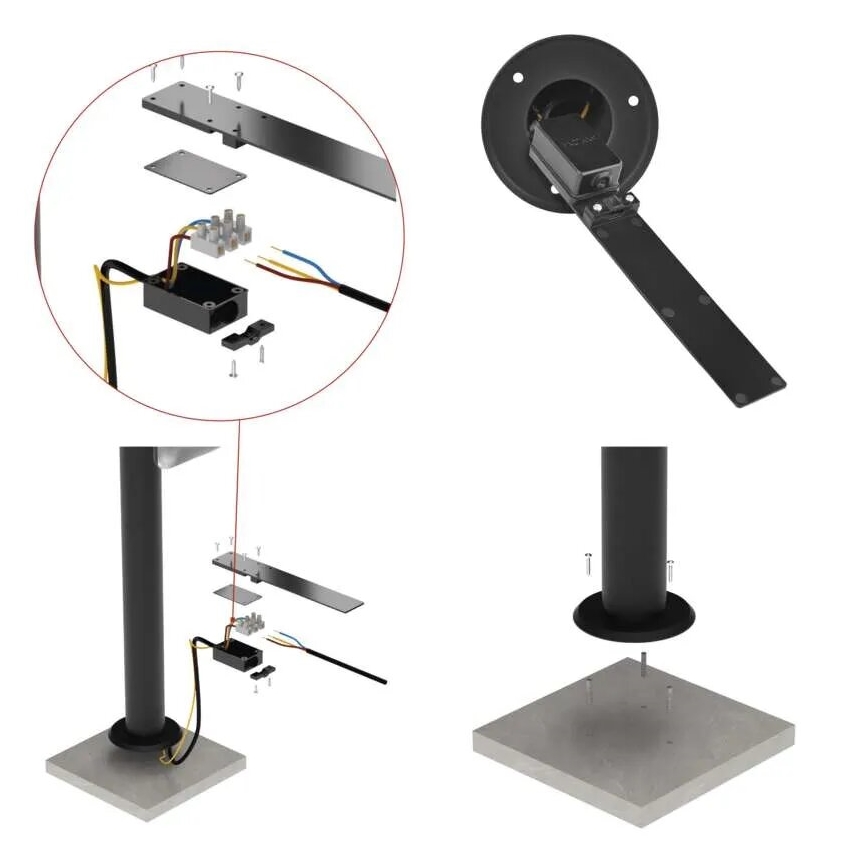 LED Spoljna lampa NIKA LED/12,5W/230V IP44 80 cm