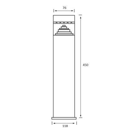 LED Spoljna lampa SALIX 1xLED/6W/230V IP44