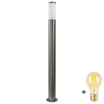 LED spoljna prigušiva lampa LIVIA 1xE27/6W/230V 2700-6500K Wi-Fi 100 cm IP44 srebrna