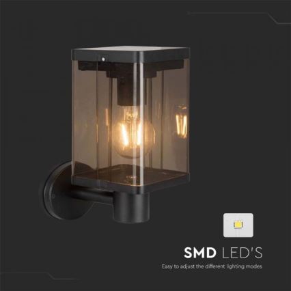 LED Spoljna solarna zidna svetiljka sa senzorom LED/2,5W/3,7V 3000K IP54 2000 mAh