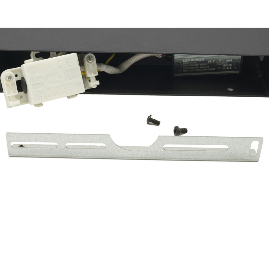 LED Fleksibilna spoljna zidna lampa 2xLED/16W/230V IP54 90 cm crno