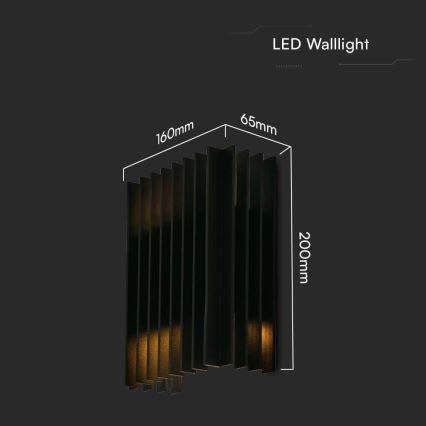 LED Spoljna zidna lampa 2xLED/6W/230V IP65 3000K