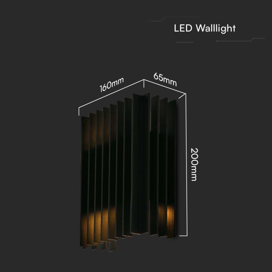LED Spoljna zidna lampa 2xLED/6W/230V IP65 3000K