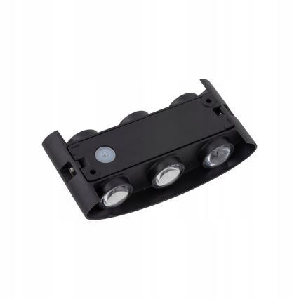 LED Spoljna zidna lampa ARROW 6xLED/1W/230V IP54 crno