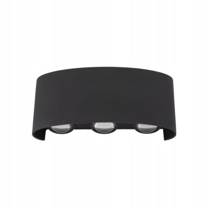 LED Spoljna zidna lampa ARROW 6xLED/1W/230V IP54 crno