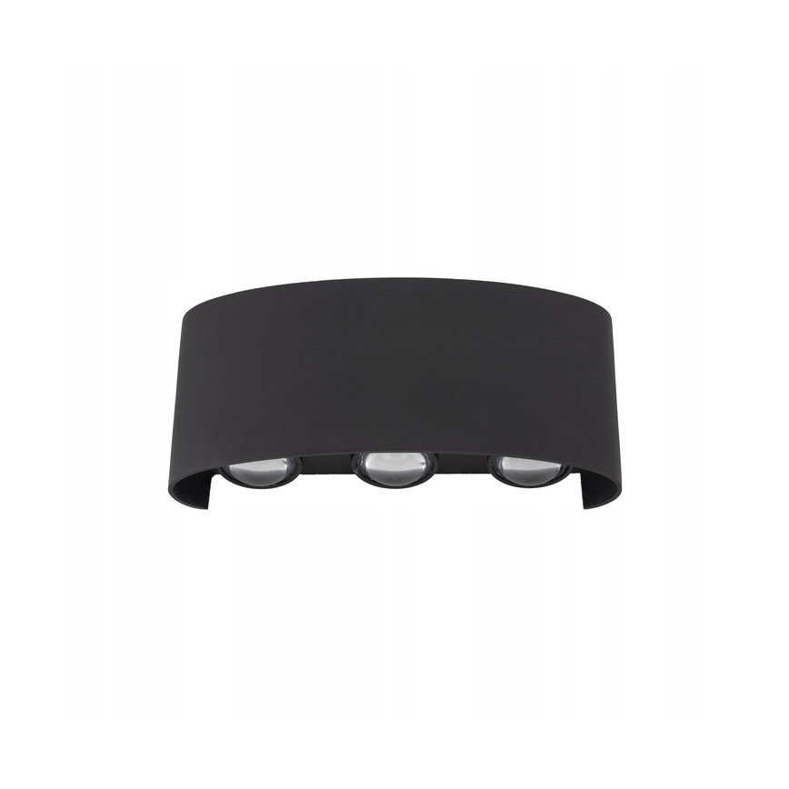 LED Spoljna zidna lampa ARROW 6xLED/1W/230V IP54 crno