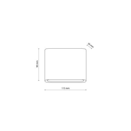 LED Spoljna zidna lampa ARWENA 2xLED/3W/230V IP54 crno