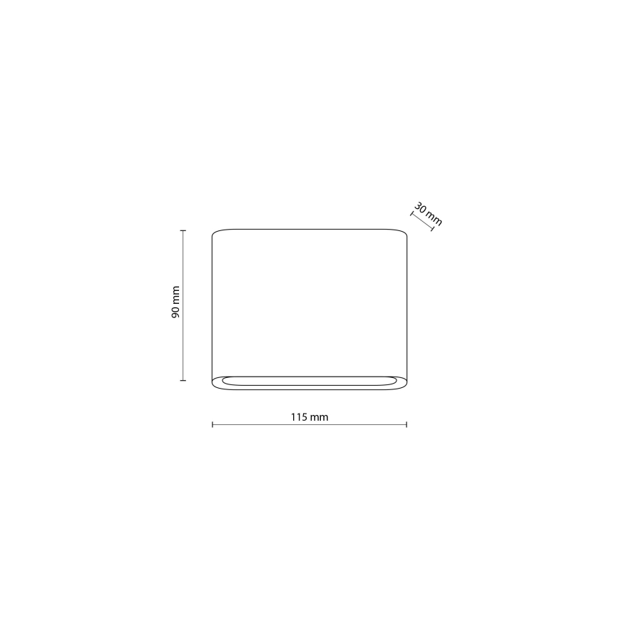 LED Spoljna zidna lampa ARWENA 2xLED/3W/230V IP54 crno