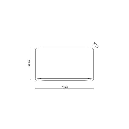LED Spoljna zidna lampa ARWENA 2xLED/6W/230V IP54 crno