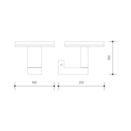 LED Spoljna zidna lampa BARI LED/10W/230V 4000K IP54 antracit
