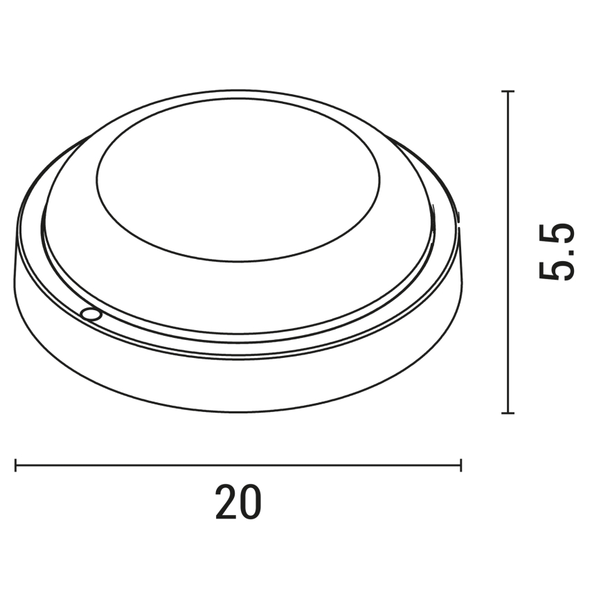 LED Spoljna zidna lampa BULKHEAD LED/18W/230V 3000K IP54 crno
