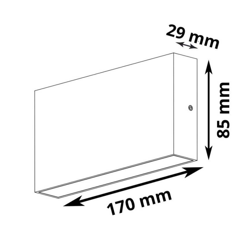 LED Spoljna zidna lampa CHICAGO LED/5,5W/230V IP44 bela