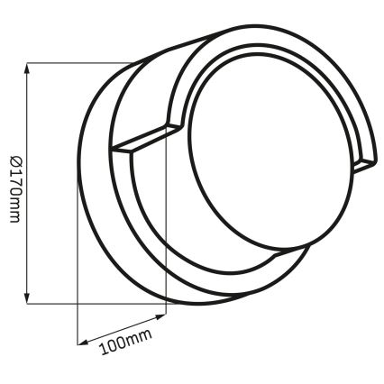 LED Spoljna zidna lampa ESSEN LED/10W/230V IP44 crno