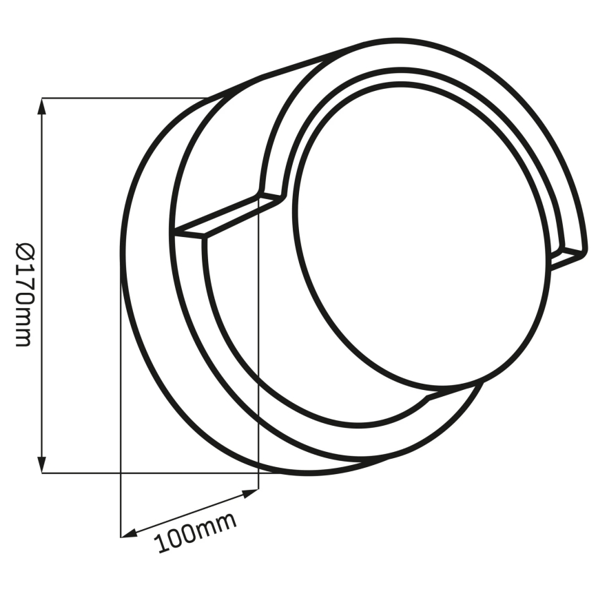 LED Spoljna zidna lampa ESSEN LED/10W/230V IP44 crno