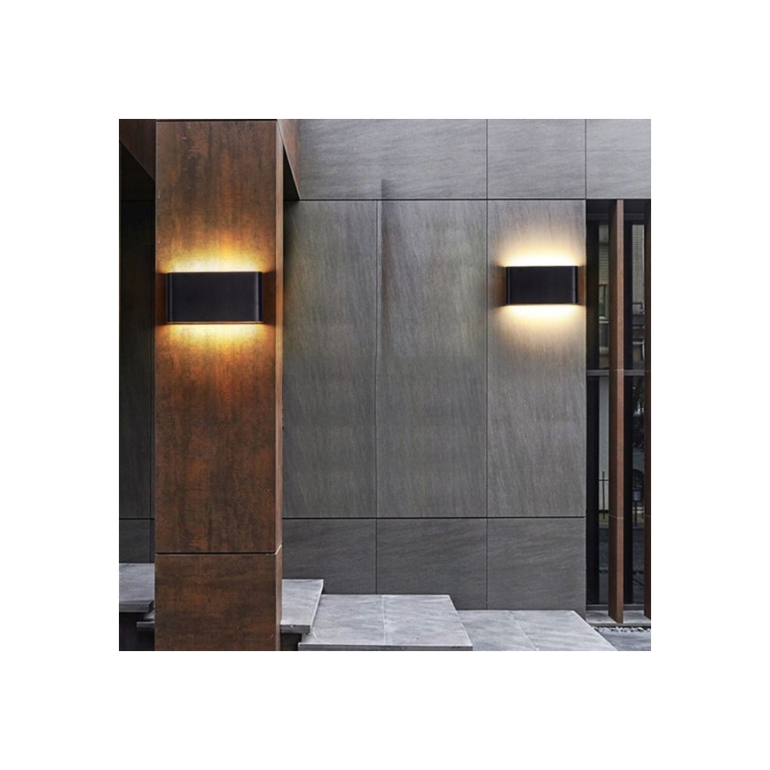 LED Spoljna zidna lampa FLOW 2xLED/3W/230V IP54 4000K antracit